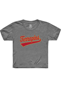 Summit Sportswear Maryland Terrapins Youth Grey Tail Short Sleeve T-Shirt