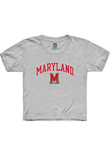 Summit Sportswear Maryland Terrapins Youth Grey Arch Logo Short Sleeve T-Shirt