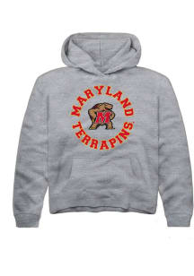 Summit Sportswear Maryland Terrapins Youth Grey Circle Long Sleeve Hoodie