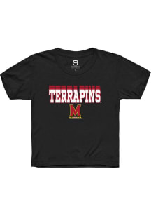 Summit Sportswear Maryland Terrapins Youth Black Repeat Short Sleeve T-Shirt