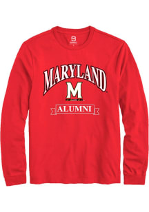 Summit Sportswear Maryland Terrapins Red Alumni Banner Long Sleeve T Shirt