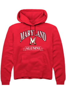 Summit Sportswear Maryland Terrapins Mens Red Alumni Banner Long Sleeve Hoodie