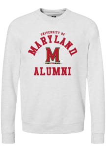 Summit Sportswear Maryland Terrapins Mens Ash Alumni Arch Long Sleeve Crew Sweatshirt