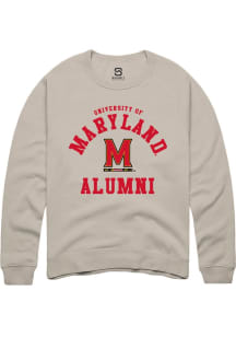 Summit Sportswear Maryland Terrapins Mens Grey Alumni Arch Long Sleeve Crew Sweatshirt