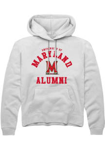 Summit Sportswear Maryland Terrapins Mens White Alumni Arch Long Sleeve Hoodie