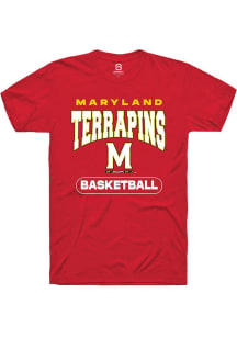 Summit Sportswear Maryland Terrapins Red Basketball Short Sleeve T Shirt