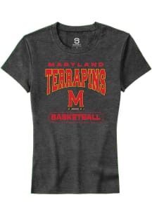 Summit Sportswear Maryland Terrapins Womens Charcoal Basketball Short Sleeve T-Shirt