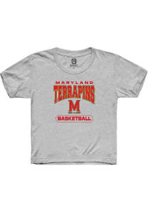Summit Sportswear Maryland Terrapins Youth Grey Basketball Short Sleeve T-Shirt