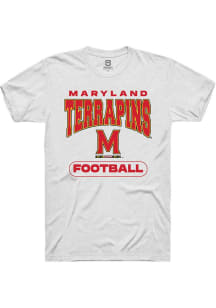 Summit Sportswear Maryland Terrapins White Football Short Sleeve T Shirt