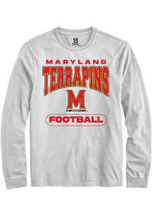 Summit Sportswear Maryland Terrapins White Football Long Sleeve T Shirt
