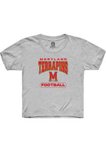 Summit Sportswear Maryland Terrapins Youth Grey Football Short Sleeve T-Shirt