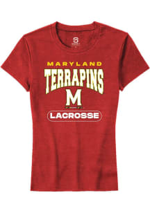Summit Sportswear Maryland Terrapins Womens Red Lacrosse Short Sleeve T-Shirt