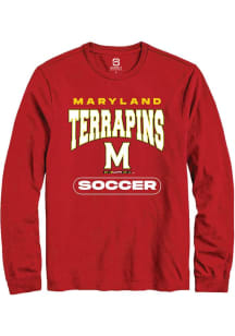 Summit Sportswear Maryland Terrapins Red Soccer Long Sleeve T Shirt