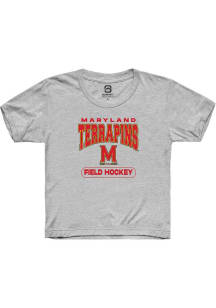 Summit Sportswear Maryland Terrapins Youth Grey Field Hockey Graphic Short Sleeve T-Shirt