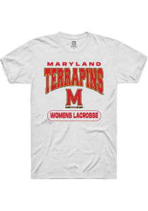 Summit Sportswear Maryland Terrapins White Womens Lacrosse Short Sleeve T Shirt
