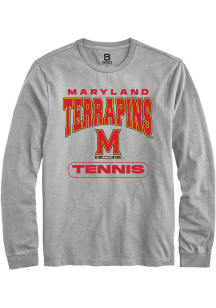 Summit Sportswear Maryland Terrapins Grey Tennis Long Sleeve T Shirt