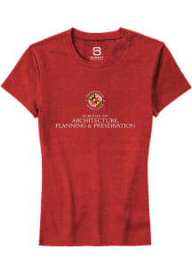 Summit Sportswear Maryland Terrapins Womens Red School of Architecture, Planning and Preservation..