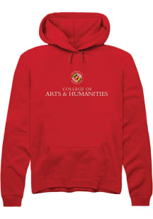 Summit Sportswear Maryland Terrapins Mens Red College of Arts and Humanities Long Sleeve Hoodie