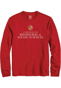 Summit Sportswear Maryland Terrapins Red College of Behavioral and Social Sciences Long Sleeve T S..