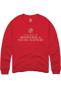 Summit Sportswear Maryland Terrapins Mens Red College of Behavioral and Social Sciences Long Sleev..