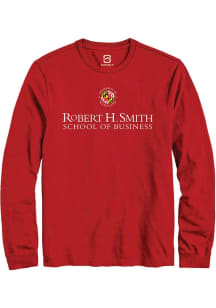 Summit Sportswear Maryland Terrapins Red Robert H. Smith School of Business Long Sleeve T Shirt