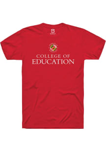 Summit Sportswear Maryland Terrapins Red College of Education Short Sleeve T Shirt