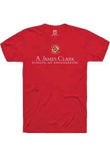 Summit Sportswear Maryland Terrapins Red A. James Clark School of Engineering Short Sleeve T Shirt