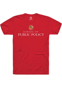 Summit Sportswear Maryland Terrapins Red School of Public Policy Short Sleeve T Shirt