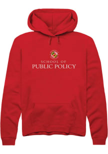Summit Sportswear Maryland Terrapins Mens Red School of Public Policy Long Sleeve Hoodie
