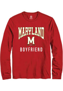 Summit Sportswear Maryland Terrapins Red Boyfriend Long Sleeve T Shirt