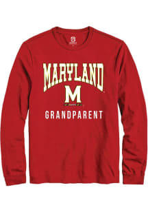 Summit Sportswear Maryland Terrapins Red Grandparent Long Sleeve T Shirt