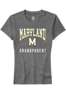 Summit Sportswear Maryland Terrapins Womens Grey Grandparent Short Sleeve T-Shirt