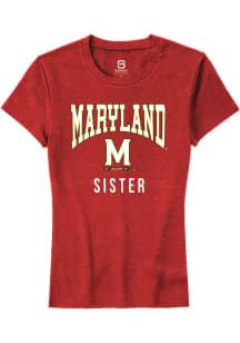 Summit Sportswear Maryland Terrapins Womens Red Sister Short Sleeve T-Shirt
