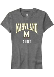 Summit Sportswear Maryland Terrapins Womens Grey Aunt Short Sleeve T-Shirt