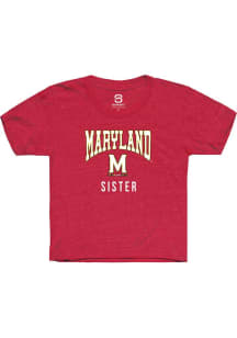 Summit Sportswear Maryland Terrapins Youth Red Sister Short Sleeve T-Shirt