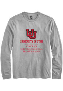 Summit Sportswear Utah Utes Grey School for Cultural and Social Transformation Long Sleeve T Shirt