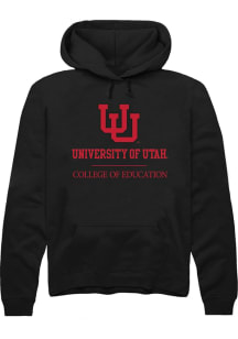 Rally Utah Utes Mens Black College of Education Long Sleeve Hoodie