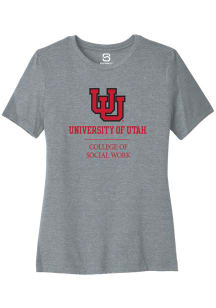 Summit Sportswear Utah Utes Womens Grey College of Social Work Short Sleeve T-Shirt