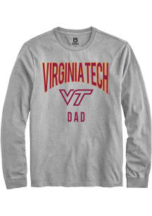 Summit Sportswear Virginia Tech Hokies Grey Dad Swirl Long Sleeve T Shirt