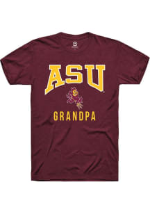 Summit Sportswear Arizona State Sun Devils Maroon Grandpa Short Sleeve T Shirt
