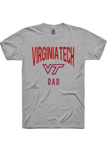 Summit Sportswear Virginia Tech Hokies Grey Dad Swirl Short Sleeve T Shirt