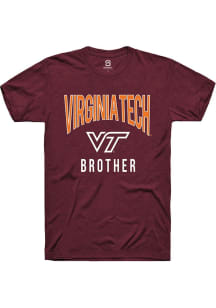 Summit Sportswear Virginia Tech Hokies Maroon Brother Swirl Short Sleeve T Shirt