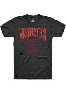 Summit Sportswear Virginia Tech Hokies Charcoal Wife Swirl Short Sleeve T Shirt