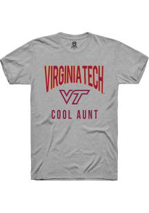 Summit Sportswear Virginia Tech Hokies Grey Cool Aunt Swirl Short Sleeve T Shirt