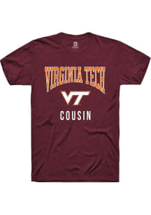 Summit Sportswear Virginia Tech Hokies Maroon Cousin Short Sleeve T Shirt