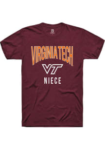 Summit Sportswear Virginia Tech Hokies Maroon Niece Swirl Short Sleeve T Shirt