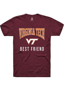Summit Sportswear Virginia Tech Hokies Maroon Best Friend Short Sleeve T Shirt