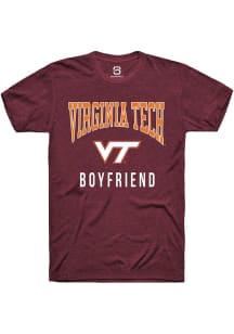 Summit Sportswear Virginia Tech Hokies Maroon Boyfriend Short Sleeve T Shirt