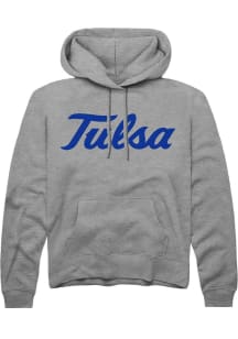 Summit Sportswear Tulsa Golden Hurricane Mens Grey Alt Logo Long Sleeve Hoodie