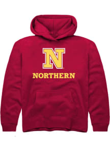 Rally Northern State Wolves Youth Cardinal Alt Logo Long Sleeve Hoodie